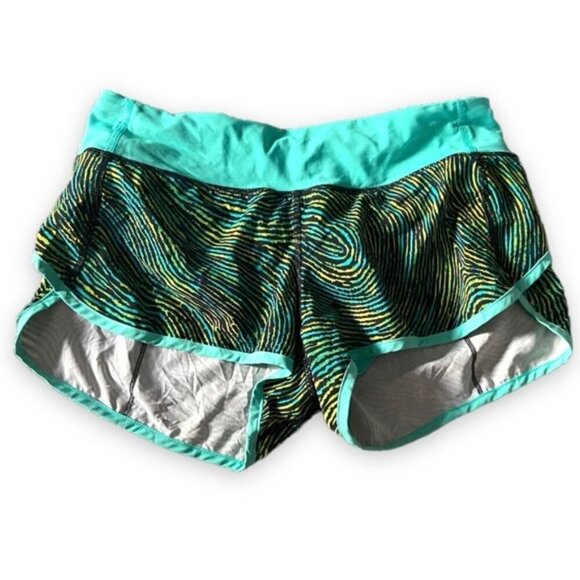 Lululemon Speed Short2016 Seawheeze - Who Done It Split Pea Black / Bali Breeze - Picture 3 of 8